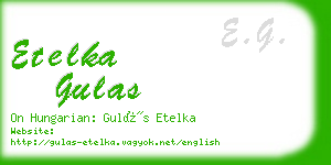 etelka gulas business card